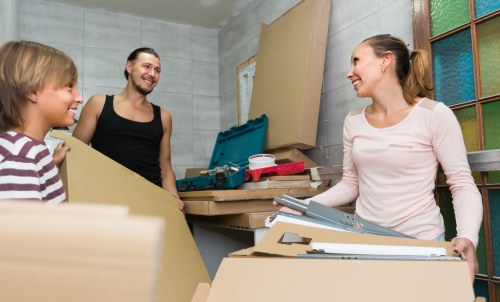 Removal van loaded for a Camden flat move