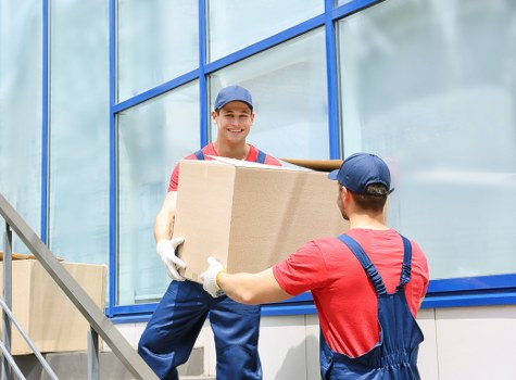 Office removals team planning a business move in Camden