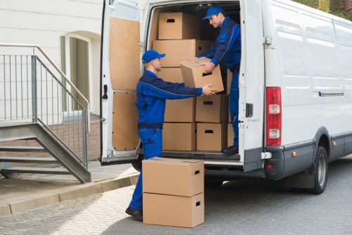 Moving van supporting a commercial relocation in Camden