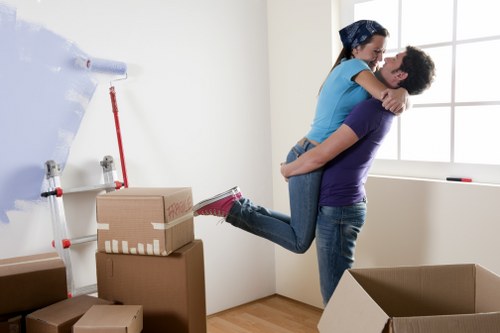 Careful furniture loading during a Camden property move