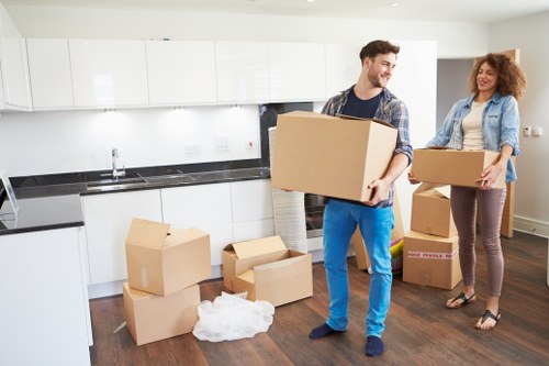 Man and van service operating in Camden with moving boxes and furniture