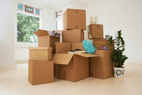Packed household boxes ready for a Camden home removal