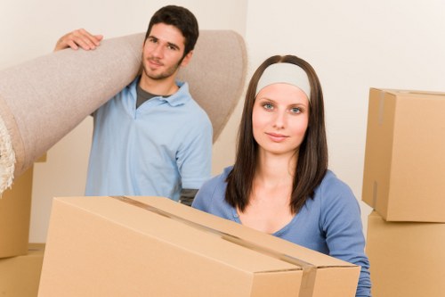 Camden moving team unloading boxes at a residential property