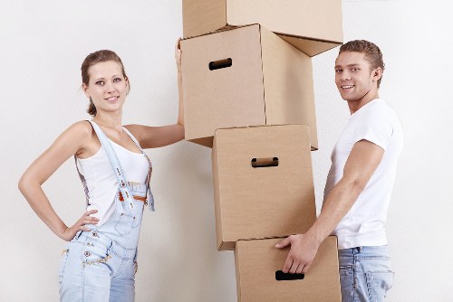 Loading furniture into a moving van for a Camden flat move